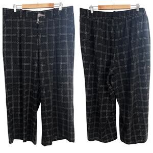 NWT Torrid Women's 20 Wide Leg Pants Plaid High Rise Stretch Crepe Career Casual